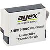 ayex Batteria AHDBT-901C compatibile con GoPro Hero 9, 10 & 11