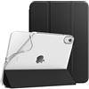 TiMOVO Cover per iPad A16 11. Gen 11&10. Gen 10,9, Nero | Custodia TPU Morbido e Sottile, Custodia Protettiva Posteriore Traslucida Opaca, Auto Sveglia/Sonno