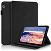 Aswant Custodia Huawei Mediapad T5 10 Cover in Pelle PU Albero in Rilievo Portafoglio Flip Stand Case con Porta Penna Slot Schede Custodia Tablet per Huawei Mediapad T5 10.1 Pollice 2018 Nero
