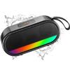 Dyurwa Cassa Bluetooth Portatile Potente, Altoparlante Bluetooth 5.3 con Sonori Stereo HiFi Bassi, IPX6 Speaker Bluetooth con Luce LED, 10H di Autonomia, Chiamata Senza Mani per Casa, Esterno, Viaggi, Nero