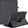 RLINGX Custodia per iPad 9a / 8a / 7a Generazione (2021 2020 2019) 10.2 Pollici - 360 Gradi di Rotante Cover Protettiva Case con Auto Sonno/Sveglia (Black)