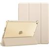 FINTIE Cover per iPad 9a/8a/7a Generazione 10,2 Pollici (2021/2020/2019) | con Portapenne - Sottile Leggero Opaca Trasparente Posteriore Custodia con Auto Sveglia/Sonno, Giallo