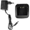 vhbw Caricabatterie compatibile con Icom BP-232H, BP-232, BP-232WP, BP-232N, IC-4011 batterie per radio - Stazione di ricarica + alimentatore, 9V