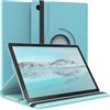 EAZY CASE - Custodia per Samsung Galaxy Tab A8 10.5 tablet Cover protettiva Smart Cover Supporto rotante Astuccio pieghevole 360° girevole con funzione stand Similpelle Blu