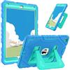 FINTIE Cover per iPad 9,7 Pollici 6a Gen 2018 & 5a Gen 2017 & iPad Air 2 | Antiurto Robusta Custodia Protettiva Cover con Supporto Integrato, (Blu/Verde)