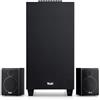 Teufel CONSONO 25 CONCEPT 2.1 Sistema audio completo con ricevitore AV integrato e Bluetooth, Dolby Audio, funzione scheda audio USB-C, HDMI ARC CEC per Giochi, Film e Musica - Nero