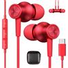 ASKUBSKU Cuffie USB C per Galaxy A36 A56 A17 A37 5G A57 Samsung A55 A35 S26 S25 Pad | Magnetico Stereo Auricolari Tipo C con Filo Mic Cancellazione Rumore In Ear per iPhone 17 16e Pixel 10a 9 Xiaomi POCO X8 Pro