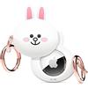 elago | LINE FRIENDS Cover per Apple AirTag 2ª Gen (2026)/1ª Gen | in Silicone, Protezione Anticaduta con Portachiavi, Design Semplice, Antigraffio [Merce Ufficiale] (CONY)