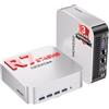 GEEKOM Barebones A8 Max Office Mini PC|AMD Ryzen 7 8745HS (Beats 7735hs) | Senza RAM/SSD/OS (senza memoria), mini computer desktop Dual LAN [copertura di 3 anni], Radeon 780M/USB4/8K