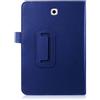 Huanghua Custodia sottile in pelle per Samsung Galaxy Tab S2 8.0 pollici 2015 (SM-T710 T713 T715 T719), supporto multi-angolo custodia a libro con penna stilo (blu)