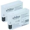 vhbw 2x batteria compatibile con Canon EOS 600D, Kiss X6i, 650D, 700D, Kiss X5, 550D, Kiss X4, Kiss X7i fotocamera (900mAh, 7,2V, Li-Ion)