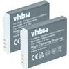 vhbw 2x batteria compatibile con Canon Digital Ixus 310HS, 85is, 95is, 25is, 210, 300HS, 105is, 200is fotocamera (750mAh, 3,6V, Li-Ion)