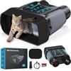 Caupureye Visore Notturno 4K 36MP Binocolo Visione Notturna Zoom Digitale 8X e Scheda 32GB per Foto e Video, Display HD da 4.5 7-Livelli Infrarossi Visore Notturno Binocolo Vista 400M