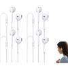 EceoThsy 4 confezioni auricolari cablati di alta qualità con jack da 3,5 mm, auricolari ergonomici con riduzione del rumore e microfono incorporato, compatibile con iPhone, Samsung, MP3 e altri dispositivi