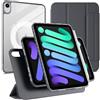 ZORSOME Custodia magnetica staccabile per iPad mini 7 A17 Pro 2024/Mini 6 2021 da 8,3 pollici, antiurto, trasparente, con supporto verticale e orizzontale, con funzione di accensione/spegnimento automatico