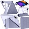 A-BEAUTY Custodia Compatibile con Xiaomi Pad 8 / Pad 8 Pro 2025 11,2 Pollici/Xiaomi Pad 7 /Pad 7 Pro 2024, Cover Trasparente Antiurto, Supporto Trifold 6 in 1 a Forma di Y, Lavanda
