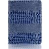 DMaos iPad Pro 11 pollici 2021 2020 2018 Custodia per le Donne, iPad Air 4 ° 10.9 '', DMaos Crocodile Riflettore in Pelle Sintetica Stand Folio Smart Cover con Portamatita Carta - Blu