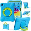 NLR FUN Custodia per iPad per Bambini, Copertura Antiurto per iPad Air M4 (2026) / M3 (2025) / M2 (2024) da 11 pollici, Protettiva Leggera a Tutto Corpo da Manico/Supporto Pieghevole (Blu + Verde)