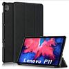 Kepuch Custer PU-Pelle Case Custodia Cover per Lenovo Tab P11 2020 TB-J606/Lenovo Tab P11 Plus 2021 TB-J616 - Nero