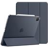JETech Custodia per iPad Pro 12,9 4ª/3ª Gen (2020/2018), Blu Marino | Cover per 2020/2018, Retro Traslucido Sottile, Supporto Tri-Pieghevole, Auto Svegliati/Sonno, Protezione Antiurto Leggera