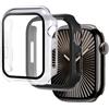 Generic Custodia protettiva per Apple Watch da 44 mm, 40 mm, 46 mm, 42 mm, 41 mm, 45 mm, 42 mm, 38 mm, serie 11, 10, 9, 8, 7, 6, 5, 4, 3 SE, 2a generazione, in policarbonato rigido+bumper per iWatch