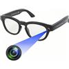 Tosuny Gli Occhiali da Fotocamera da 2 MP, Gli Occhiali Intelligenti Traduttori AI con App, da Sole con Fotocamera, Traduzione di 11 Lingue e Registrazione Video HD