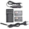 DSTE 2-Pacco NP-90 Batteria +Caricabatteria Compatibile per Casio Exilim EX-H10 EX-H15 EX-H20G EX-FH100