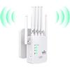 HAEWU Ripetitore WiFi 1200 Mbps Dual Band, Amplificatore WiFi, 6 Antenne | Ampia copertura, 2 porte Ethernet e modalità Ripetitore/Router/AP per dispositivi 5 GHz e IoT 2,4 GHz