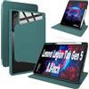 Lemxiee Cover per Lenovo Legion Tab Gen 5 Case per supporto rotante & Slot per penna Custodia in pelle PU + Acrilico trasparente