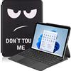 FTRONGRT Cover per Microsoft Surface Go 1/2/3 Cover, Ultrasottile Custodia in Pelle PU, con Stand per Microsoft Surface Go 1/2/3 -Grandi Occhi