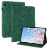 LSPCASA Custodia per Samsung Galaxy Tab A8 10.5 pollici 2022/2021 SM-X200/X205/X207 Custodia a libro in pelle PU con supporto portapenne, scomparti per carte di credito, tablet, cover fiori di prugna