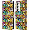 Head Case Designs Licenza Ufficiale Looney Tunes Piastrelle Modelli Custodia Portafoglio in Pelle Compatibile con Samsung Galaxy S23 5G