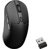 Keychron M3 Mouse da gioco ottico wireless, sensore PixArt Paw 3950, 30000 dpi 2.4 GHz/Bluetooth 5.3, retroilluminazione a LED RGB, 79 g pulsante macro programmabile leggero per Windows PC/Mac - Nero