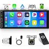 Inefala Autoradio 1 Din Bluetooth con Wireless CarPlay e Android Auto & Assistente Vocale, 6,9 Pollici HD Touchscreen Stereo Auto Bluetooth con Radio FM USB AUX EQ Telecamera Posteriore e Microfono
