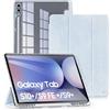 DUX DUCIS Custodia per Samsung Galaxy Tab S10+ Plus /S9 FE+ Plus/S9+ Plus, Blu Chiaro | 12,4 Pollici, Cover Posteriore Trasparente Sottile e Leggera con Portapenne, Funzione Auto Sveglia/Sonno