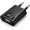 Peak Health Peak Power - Caricatore da rete USB A EU 1 porta 5 V 1 A 100-240 V - Adattatore da viaggio europeo compatto a 2 pin per telefoni, lettori MP3, GPS, fotocamere digitali e dispositivi USB