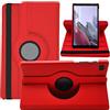 Dlahaby Custodia per Samsung Galaxy Tab A7 Lite 8.7 Pollici, Pelle PU con Supporto Girevole Cover per Samsung Galaxy Tab A7 Lite 8.7 Pollici SM-T220 / T225 / T227 Tablet,Rosso