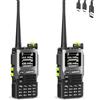 ALERVITES AT-K61 2 ricetrasmittenti radioamatoriali dual band, 5 W, USB-C | ampio display LCD, tastiera completa, copia frequenza, riduzione del rumore, VOX, batterie ricaricabili, nero