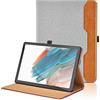 Oduio Custodia per Samsung Galaxy Tab A8 2021/2022 10.5 pollici (SM-X200/SM-X205) Pelle Tablet Case, Multi-angli Supporto Pieghevole Cover Protettiva con Tasca, Pencil Loop, Auto Sveglia/Sonno - Grigio