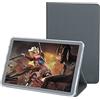 Zshion Custodia per tablet business compatibile con CHUWI Hipad Pro da 10,8 pollici, in pelle PU di alta qualità, con supporto a libro per Hipad Pro da 10,8 pollici, colore grigio