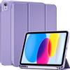 ProCase Cover iPad A16 11 Gen 11 Pollici 2025/iPad 10 Gen 10,9 Pollici 2022 | Custodia iPad (A3354 A3355 A3356 A2696 A2757 A2777) Auto Svegliati/Sonno con Portapenna -Lilac