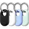 Diruite 4 Pezzi Portachiavi Cover Protettiva per Samsung Galaxy SmartTag 2 Custodia,Portatile Anti-Graffio Silicone Localizzatore Chiavi Case per Samsung Galaxy SmartTag 2