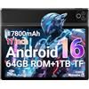 Laptok Android 16 Tablet 11 Zoll, 20 GB+64 GB+1 TB TF Expandable, 1280 x 800 IPS HD 7800 mAh