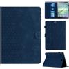 Rosbtib Custodia per Samsung Galaxy Tab S2 9.7 Pollici 2015 SM-T810/T815 con supporto con slot per schede, custodia in ecopelle con motivo a trama esagonale per Galaxy Tab S2 9.7, Blu