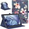FINTIE Custodia Universale per 9-11 Pollici Tablet (9''-10.5''/10.9''/11'') | 360 Gradi di Girevole Cover con Tasca per HiGrace/TECLAST/Blackview/YOTOPT/MEBERRY/DOOGEE/YESTEL Tablet, Hibiscus