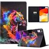 LSPCASA Protettiva Case Compatibile Con Xiaomi Redmi Pad SE 11 Pollici Custodia Redmi Pad SE Con Slot Per Carte Redmi Pad SE Cover Con Funzione Stand Colore Tigre