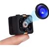 Dilwe Mini action cam SQ11 1080P con microfono, videocamera portatile per la visione notturna, Dashcam Full HD, videoregistratore con rilevamento del movimento per