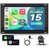 VECHTEL 2G+64G Autoradio Android 15 per VW Golf IV MK4/Bora/Passat B5/Polo/Jetta/Sharan/Lupo/Seat Alhambra Cordoba, 7'' HD Schermo Tactile co Carplay Android Auto senza Fili GPS WiFi Bluetooth FM RDS