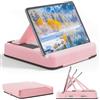TabHolderix Supporto per tablet, multi-angolo, pieghevole, per iPad, letto, divano, scrivania, grembo, morbido pad dock con tasca portaoggetti e supporto per pennino, per dispositivi da 4.7-13in, iPad