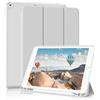 GKABXY Custodia per iPad di 9ª generazione 2021/8ª Gen 2020/7ª Gen 2019 10.2 pollici con portapenne, retro morbido TPU ultra sottile leggera Smart Cover auto Sleep/Sveglia con per iPad 10.2, Grigio